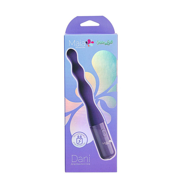 Maia DANI - Purple 17.8 cm USB Rechargeable Beaded Vibrator – Sex toys NZ by Naughtyhut. Discreet delivery nationwide.