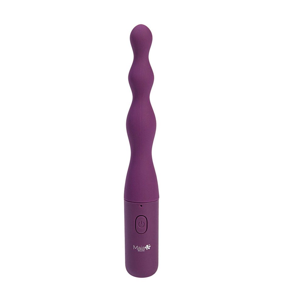 Maia DANI - Purple 17.8 cm USB Rechargeable Beaded Vibrator – Sex toys NZ by Naughtyhut. Discreet delivery nationwide.