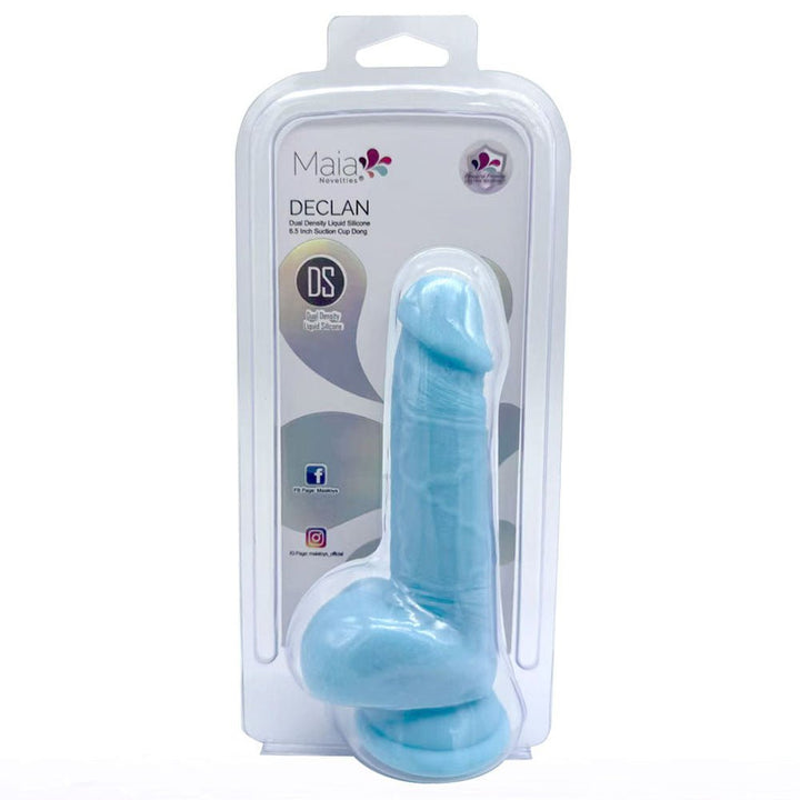 Maia DECLAN - Blue - Blue 16.5 cm Dual Density Dong – Sex toys NZ by Naughtyhut. Discreet delivery nationwide.