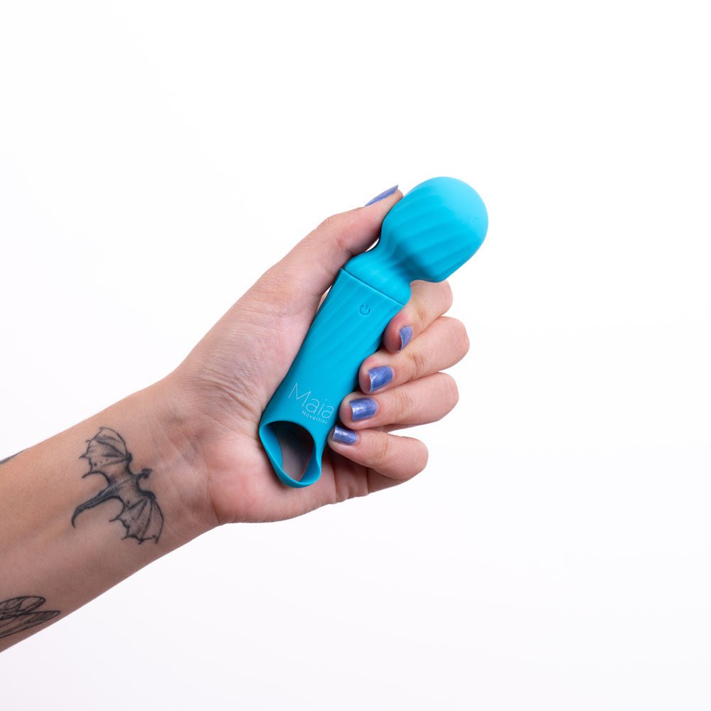 Buy Maia DOLLY - Blue - Blue 12.7 cm USB Rechargeable Massage Wand – Naughtyhut NZ sex toys online. Discreet delivery & top brands.