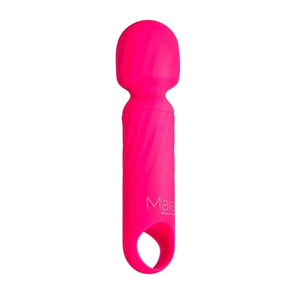 Maia Dolly mini wand in Pink, angled view showing the looped handle opening