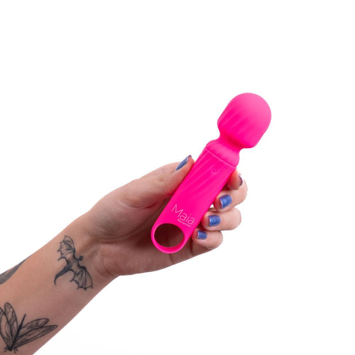 Maia DOLLY - Pink - Pink 12.7 cm USB Rechargeable Massage Wand – Sex toys NZ by Naughtyhut. Discreet delivery nationwide.