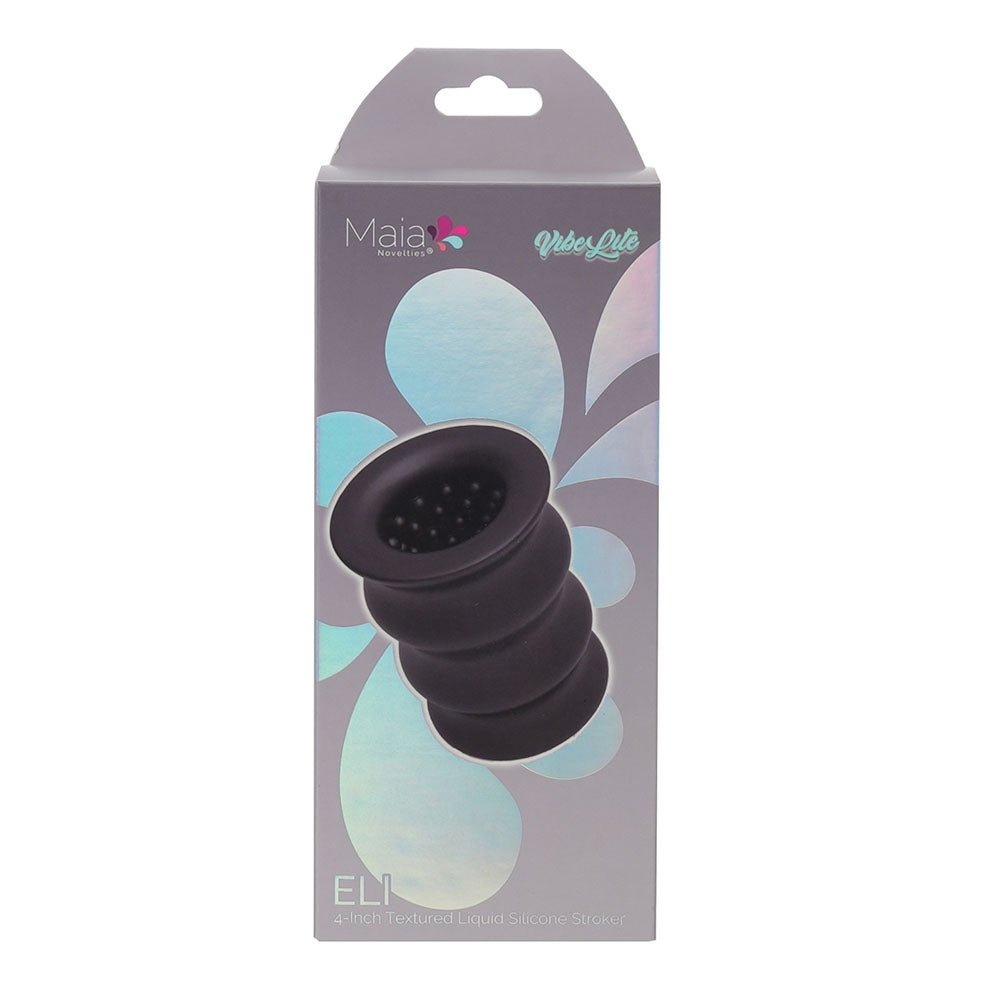 Buy Maia ELI - Black 10 cm Stroker Sleeve – Naughtyhut NZ sex toys online. Discreet delivery & top brands.