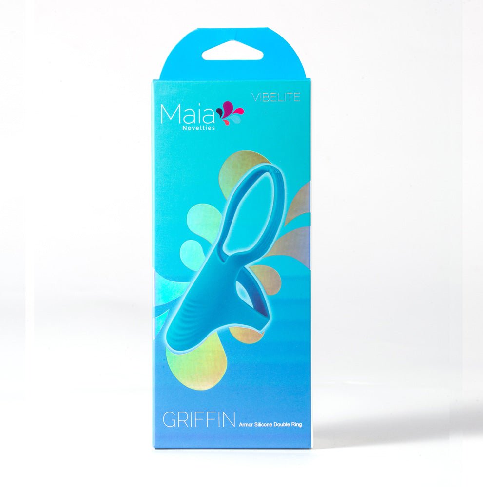 Buy Maia GRIFFIN - Blue Silicone Cock Ring – Naughtyhut NZ sex toys online. Discreet delivery & top brands.
