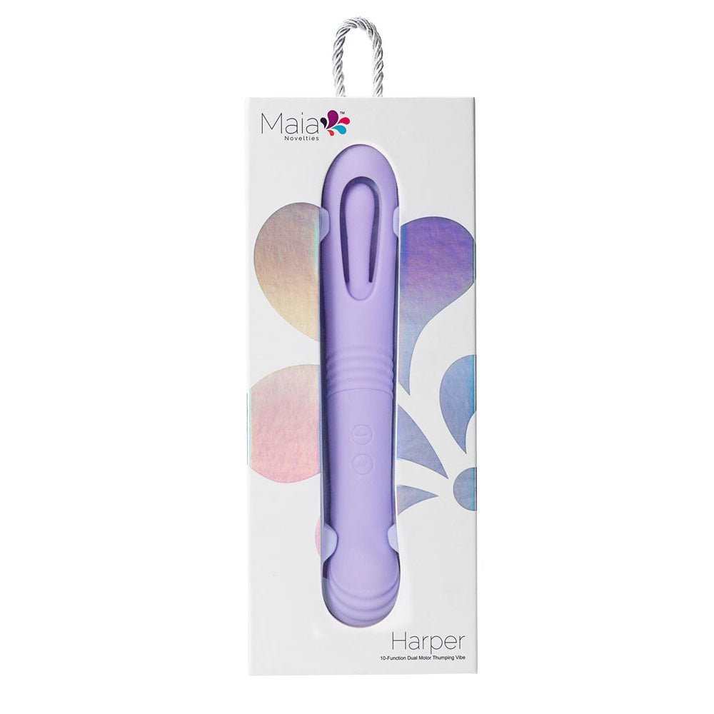 Maia HARPER - Purple 24.1 cm USB Rechargeable Vibrator – Sex toys NZ by Naughtyhut. Discreet delivery nationwide.