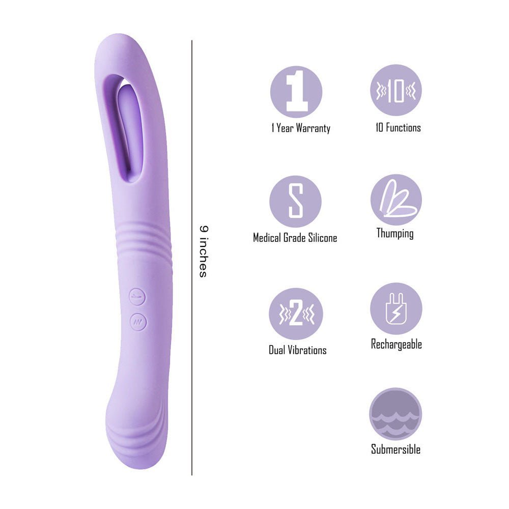 Maia HARPER - Purple 24.1 cm USB Rechargeable Vibrator – Sex toys NZ by Naughtyhut. Discreet delivery nationwide.