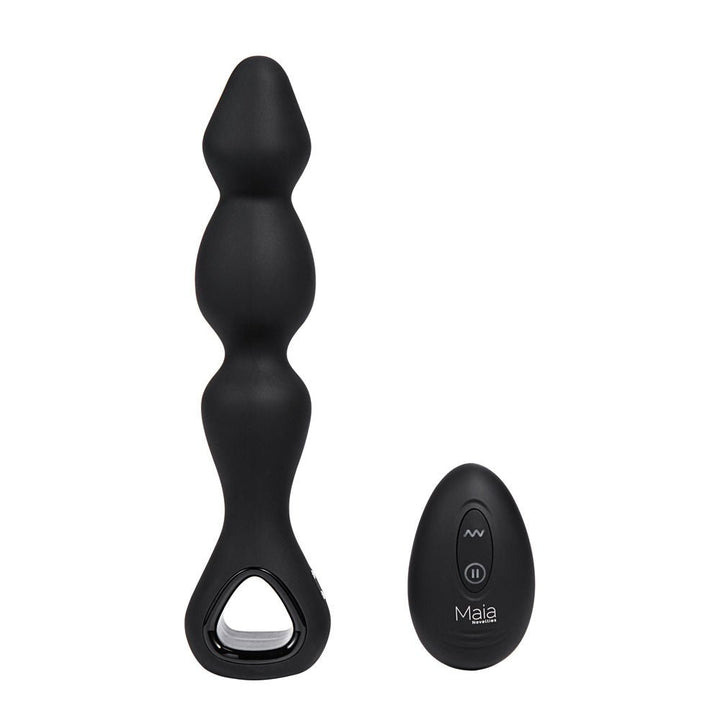 Maia HUDSON - Black 19 cm USB Rechargeable Anal Vibrator with Wireless Remote – Sex toys NZ by Naughtyhut. Discreet delivery nationwide.