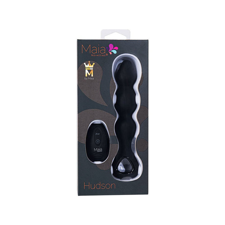 Maia HUDSON - Black 19 cm USB Rechargeable Anal Vibrator with Wireless Remote – Sex toys NZ by Naughtyhut. Discreet delivery nationwide.