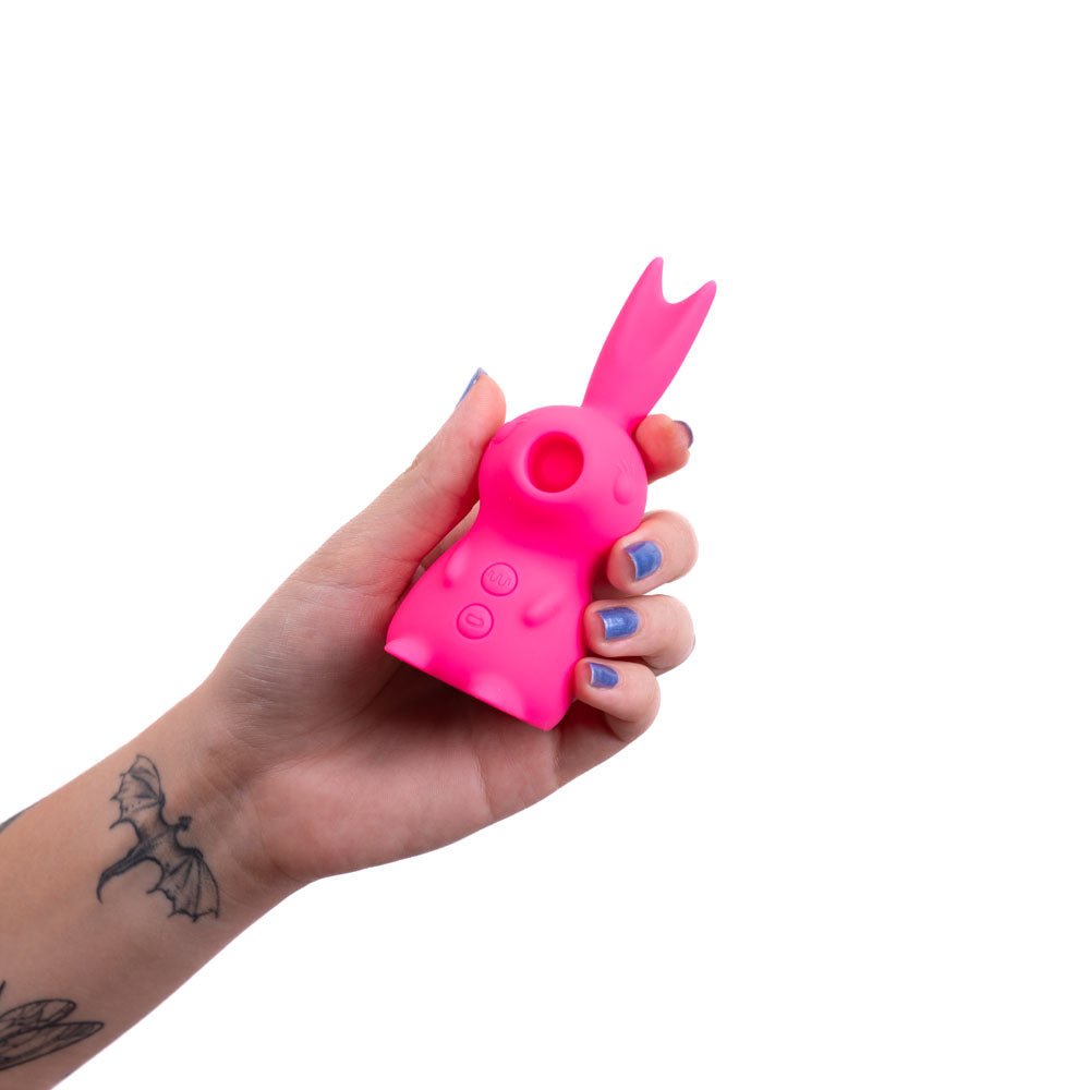 Maia HUNNI - Pink USB Rechargeable Sucking, Licking & Vibrating Stimulator – Sex toys NZ by Naughtyhut. Discreet delivery nationwide.