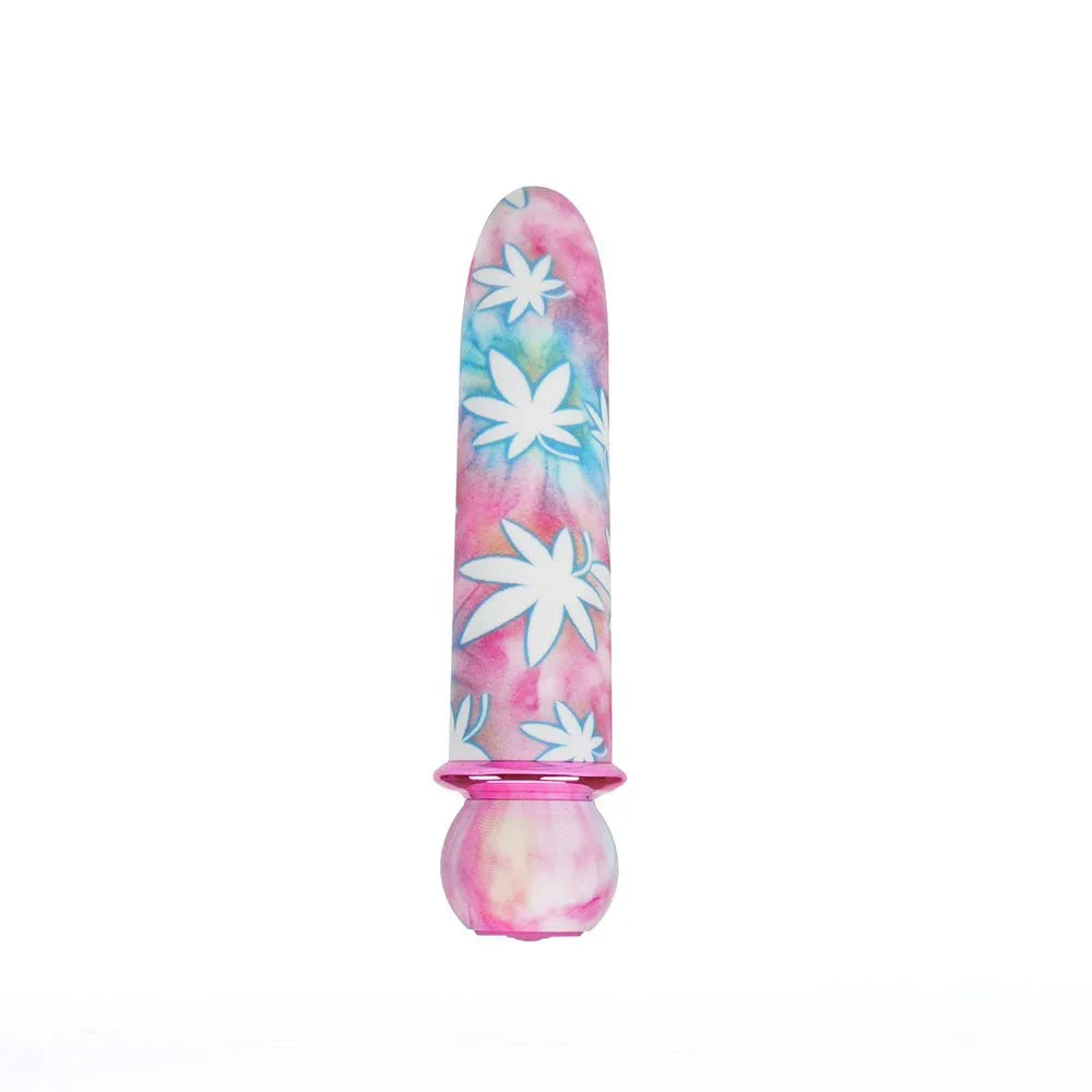 Maia Jaguar 420 bullet in pink and blue tie-dye, upright alone on white