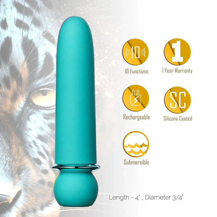 Maia JAGUAR - Blue - Blue 10.1 cm USB Rechargeable Bullet – Sex toys NZ by Naughtyhut. Discreet delivery nationwide.