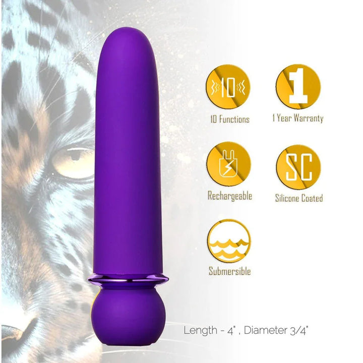 Maia JAGUAR - Purple - Purple 10.1 cm USB Rechargeable Bullet – Sex toys NZ by Naughtyhut. Discreet delivery nationwide.