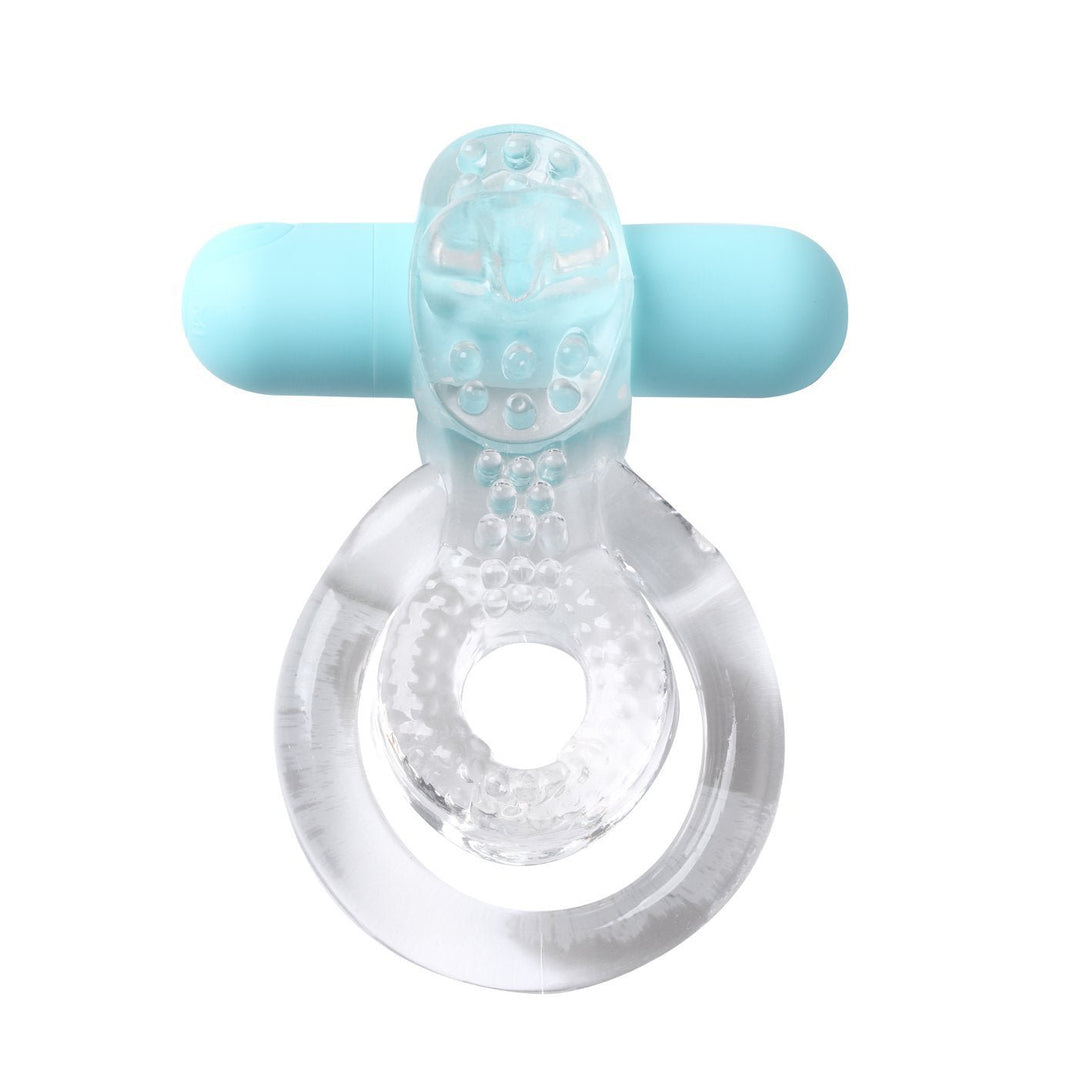 Maia Jayden - Clear/Blue USB Rechargeable Vibrating Cock & Ball Rings – Sex toys NZ by Naughtyhut. Discreet delivery nationwide.