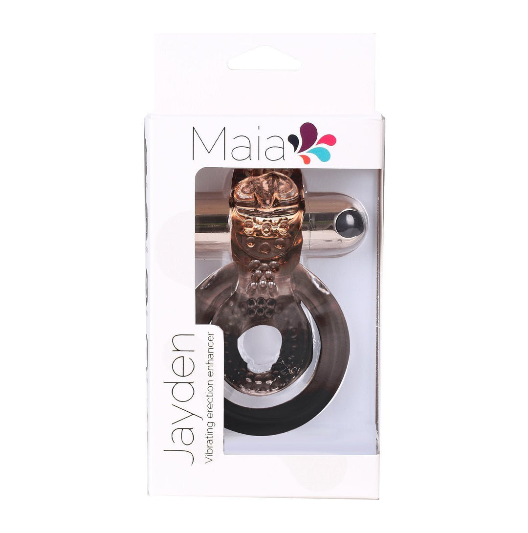 Maia Jayden - Rose Gold USB Rechargeable Vibrating Cock & Ball Rings – Sex toys NZ by Naughtyhut. Discreet delivery nationwide.