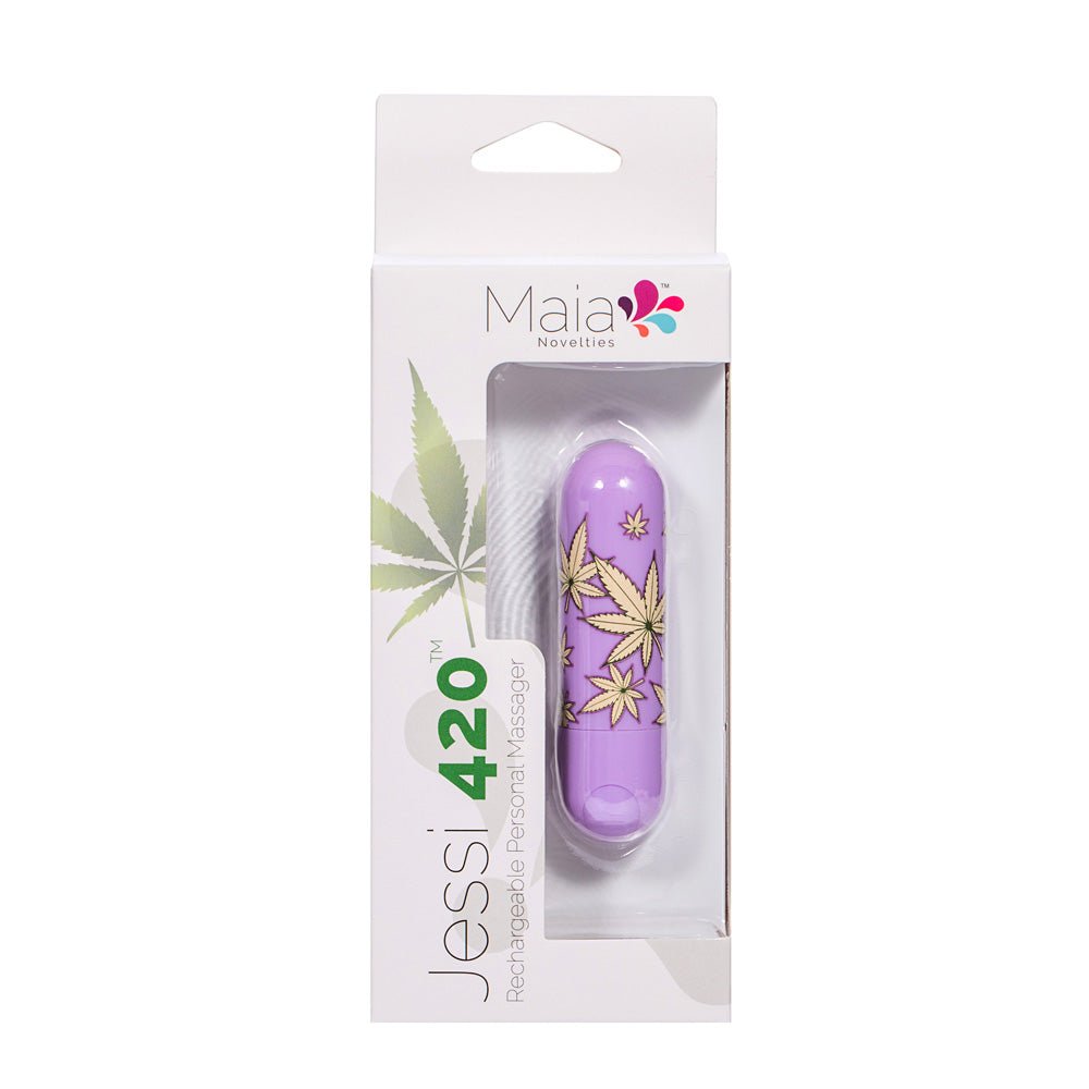 Maia Jessi 420 - Violet 7.6 cm USB Rechargeable Bullet – Sex toys NZ by Naughtyhut. Discreet delivery nationwide.