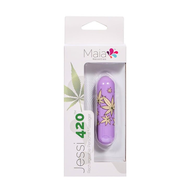 Maia Jessi 420 - Violet 7.6 cm USB Rechargeable Bullet – Sex toys NZ by Naughtyhut. Discreet delivery nationwide.