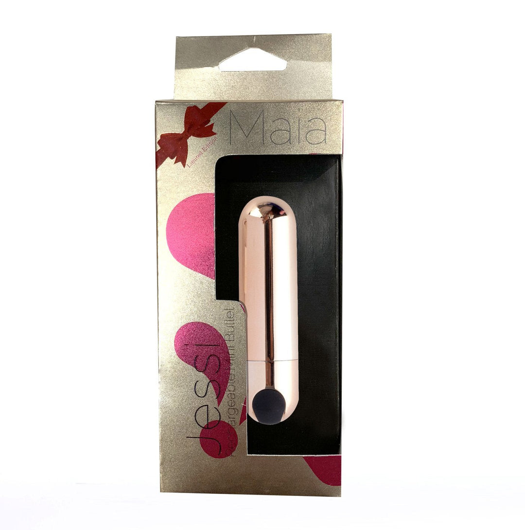 Maia Jessi - Rose Gold 7.6 cm USB Rechargeable Bullet – Sex toys NZ by Naughtyhut. Discreet delivery nationwide.