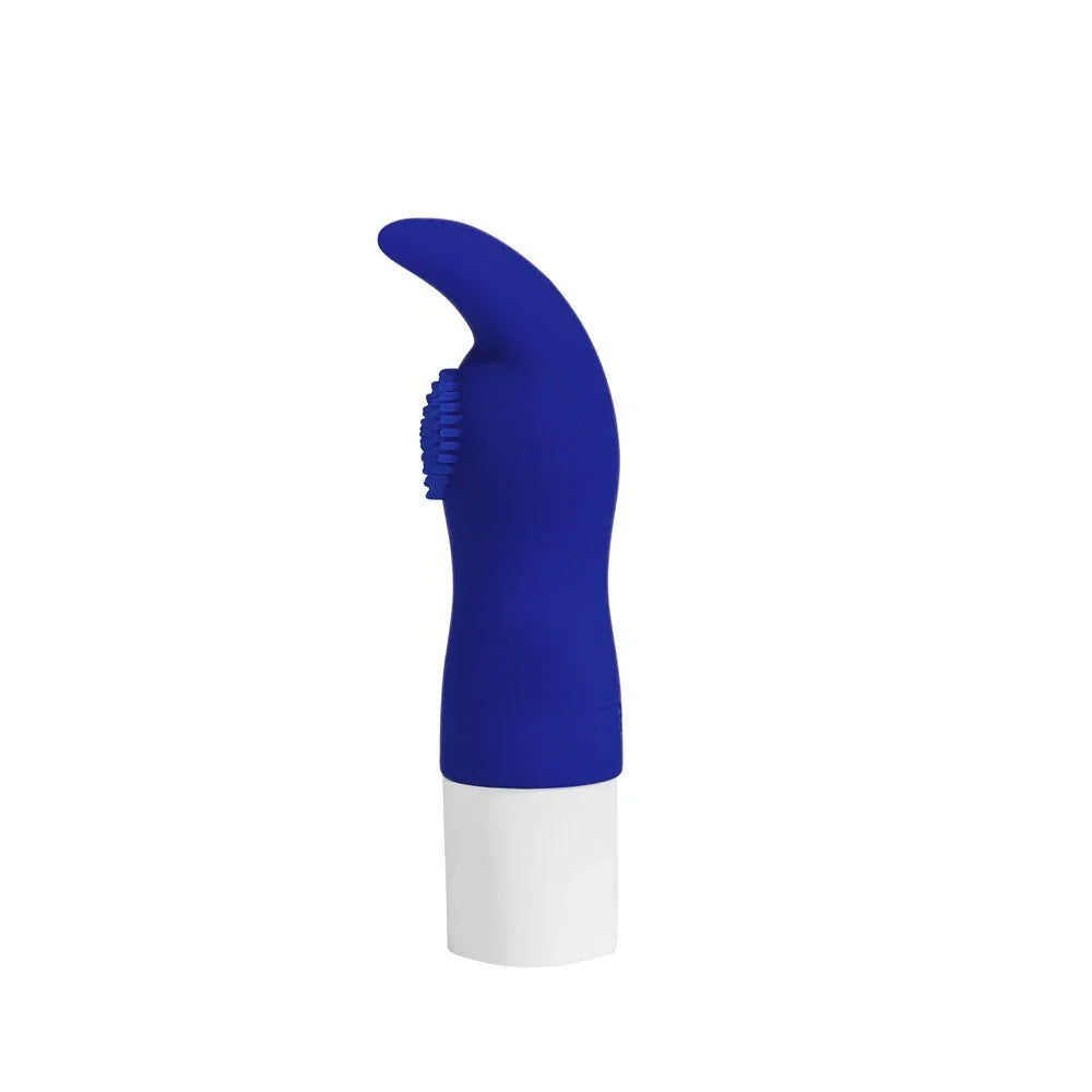 Maia Kapri mini vibe in Blue, upright side view alone on white