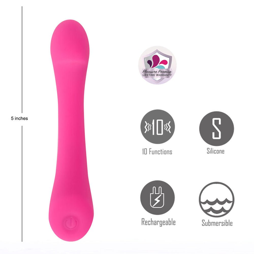 Maia KENNA - Pink - Pink 12.7 cm USB Rechargeable Vibrator – Sex toys NZ by Naughtyhut. Discreet delivery nationwide.