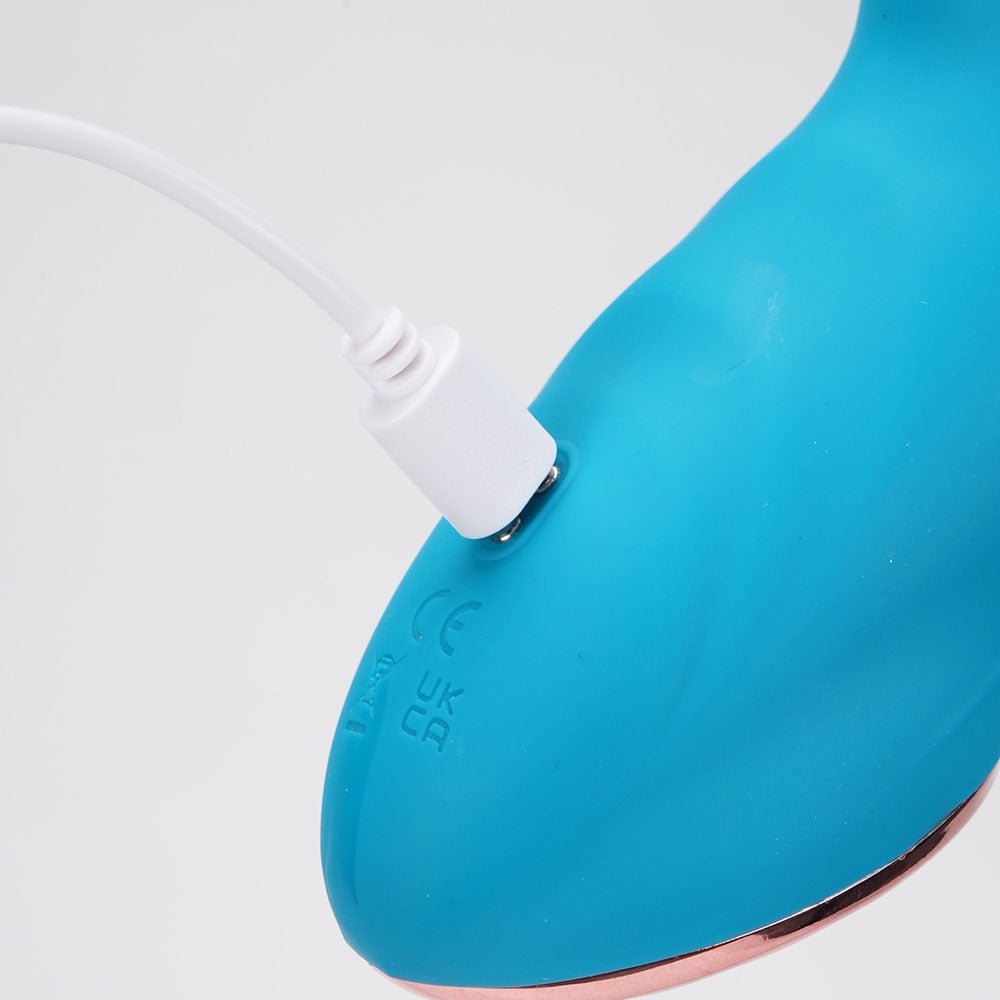 Buy Maia KENNEDI - Blue 23.5 cm USB Rechargeable Triple Stimulating Vibrator – Naughtyhut NZ sex toys online. Discreet delivery & top brands.