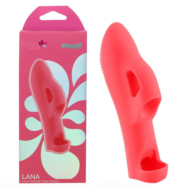 Maia LANA - Red - Red USB Rechargeable Finger Stimulator – Sex toys NZ by Naughtyhut. Discreet delivery nationwide.