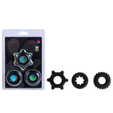 Buy Maia MANZO - Black Silicone Cock Rings - Set of 3 – Naughtyhut NZ sex toys online. Discreet delivery & top brands.