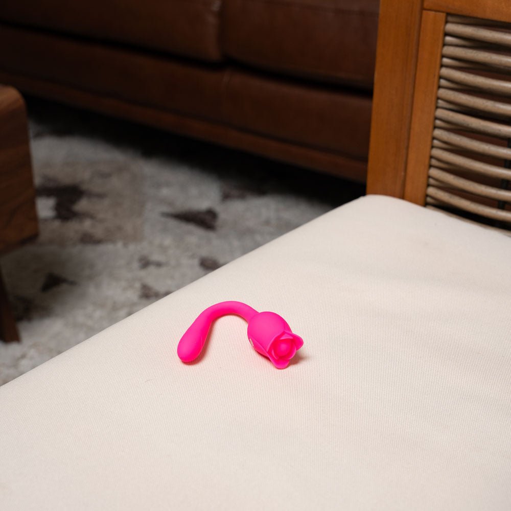 Maia MEADOW - Pink 14 cm USB Rechargeable Flower Stimulator – Sex toys NZ by Naughtyhut. Discreet delivery nationwide.