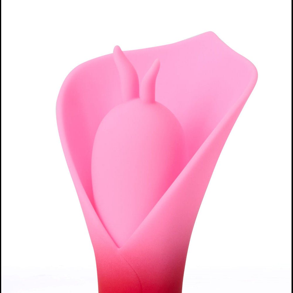 Buy Maia MINA - Red - Red/Pink USB Rechargeable Fluttering Flower Stimulator – Naughtyhut NZ sex toys online. Discreet delivery & top brands.