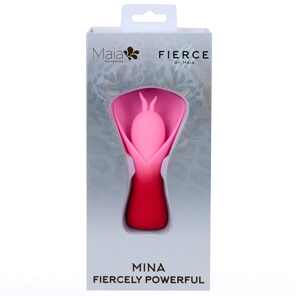 Maia MINA - Red - Red/Pink USB Rechargeable Fluttering Flower Stimulator – Sex toys NZ by Naughtyhut. Discreet delivery nationwide.