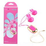 Buy Maia MOLLI - Pink - Pink USB Rechargeable Vibrating Nipple Clamps & Necklace – Naughtyhut NZ sex toys online. Discreet delivery & top brands.