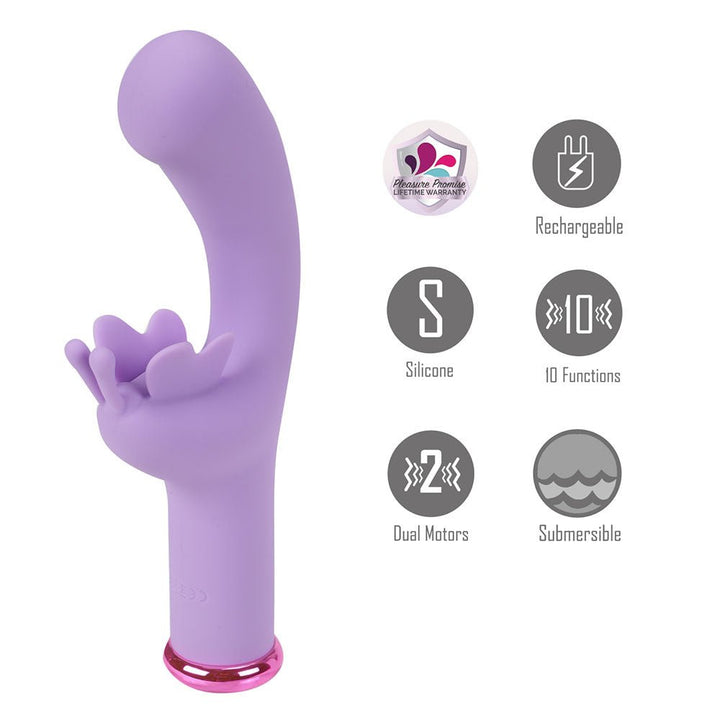 Maia MYLA - Lavender - Lavender 15.9 cm USB Rechargeable Butterfly Vibrator – Sex toys NZ by Naughtyhut. Discreet delivery nationwide.