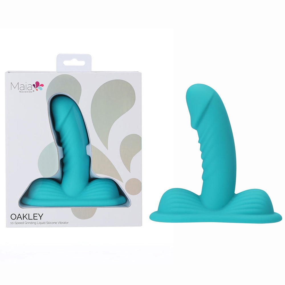 Maia OAKLEY - Blue - Blue USB Rechargeable Grinder Pad with 14 cm Vibrator – Sex toys NZ by Naughtyhut. Discreet delivery nationwide.