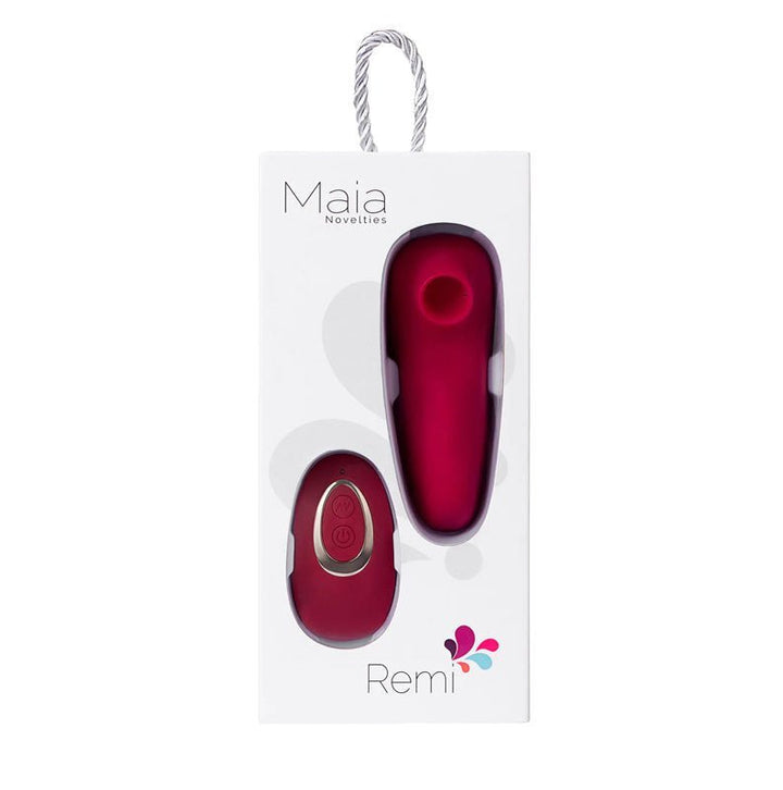 Maia Remi - Red USB Rechargeable Panty Vibe with Suction – Sex toys NZ by Naughtyhut. Discreet delivery nationwide.