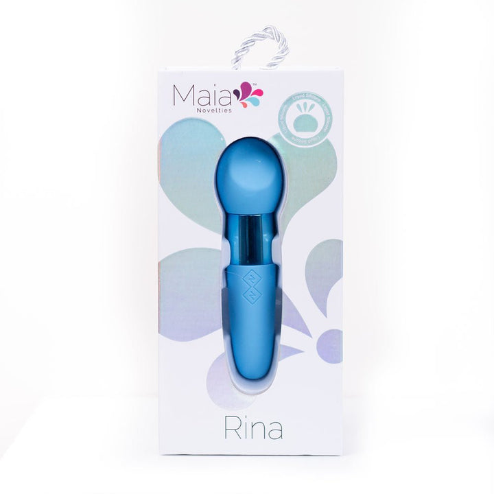 Maia RINA - Blue - Blue 13.3 cm USB Rechargeable Vibrator – Sex toys NZ by Naughtyhut. Discreet delivery nationwide.