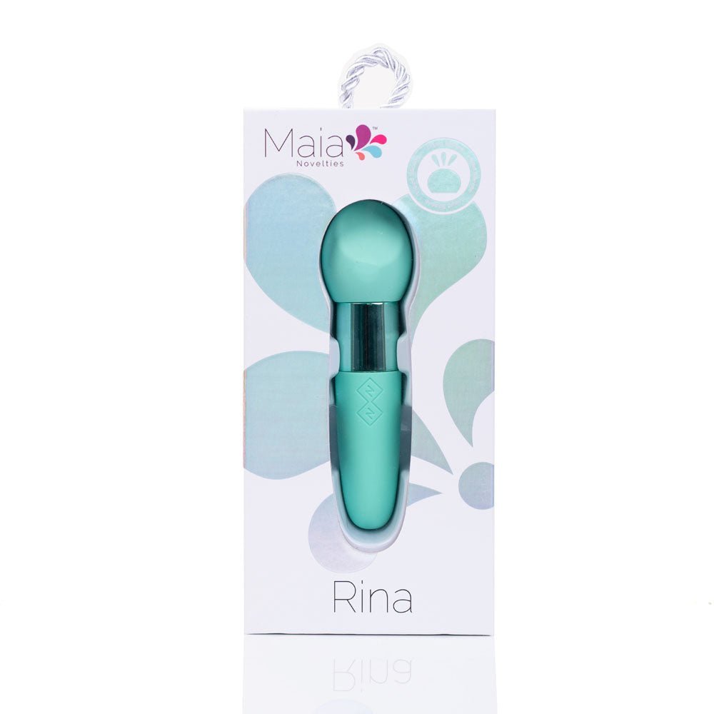 Maia RINA - Teal - Teal 13.3 cm USB Rechargeable Vibrator – Sex toys NZ by Naughtyhut. Discreet delivery nationwide.