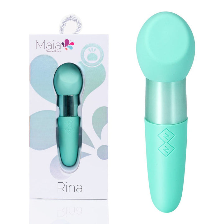 Maia RINA - Teal - Teal 13.3 cm USB Rechargeable Vibrator – Sex toys NZ by Naughtyhut. Discreet delivery nationwide.