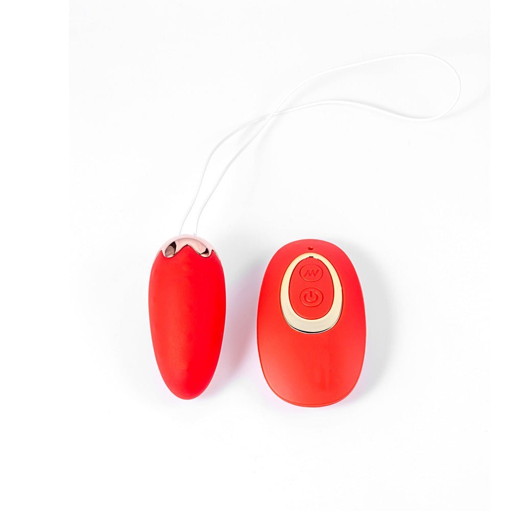 Maia SHORTCAKE - Red USB Rechargeable Vibrating Egg with Wireless Remote – Sex toys NZ by Naughtyhut. Discreet delivery nationwide.