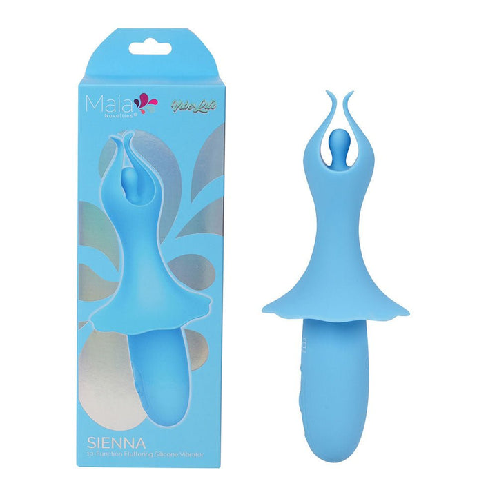 Maia SIENNA - Blue - Blue 15.2 cm USB Rechargeable Fluttering Bullet – Sex toys NZ by Naughtyhut. Discreet delivery nationwide.