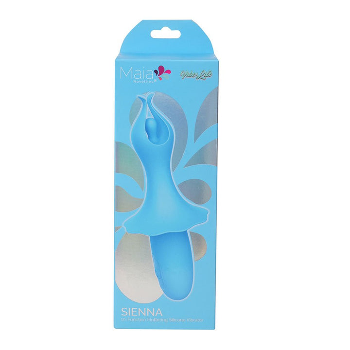 Maia SIENNA - Blue - Blue 15.2 cm USB Rechargeable Fluttering Bullet – Sex toys NZ by Naughtyhut. Discreet delivery nationwide.