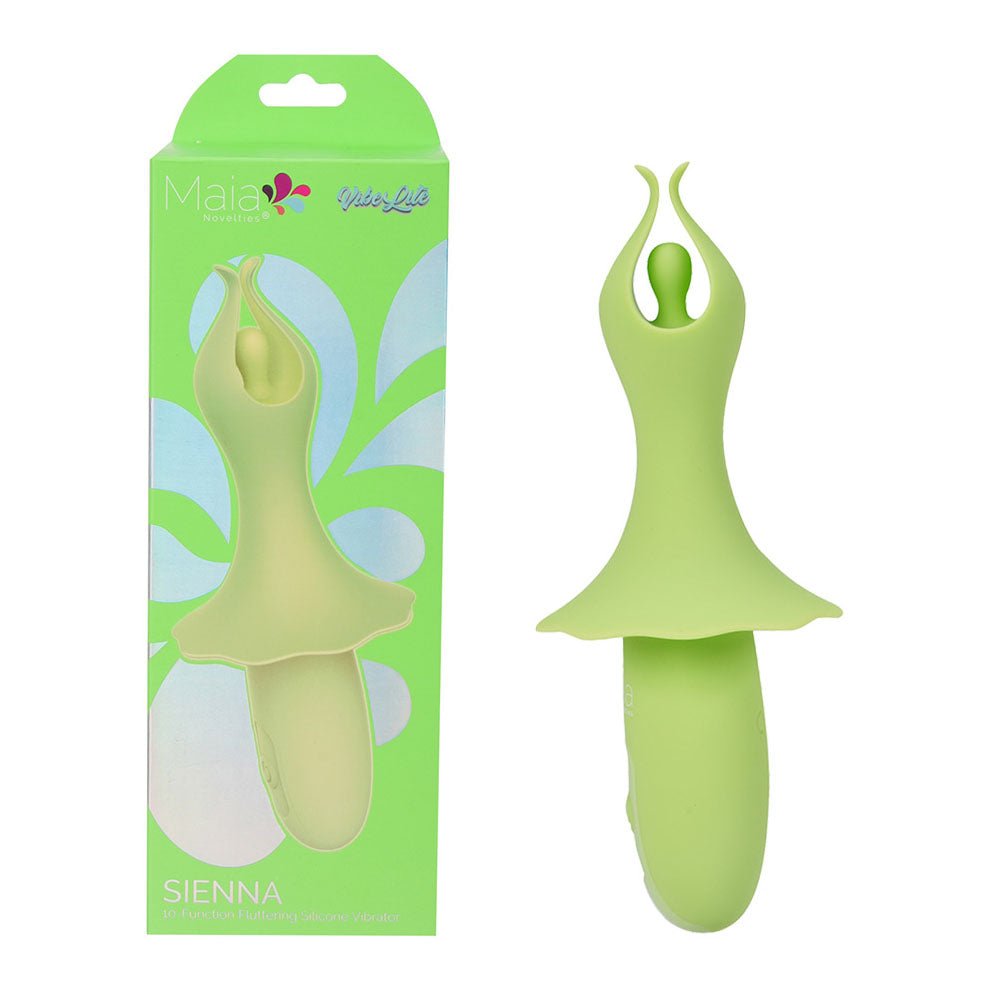 Maia SIENNA - Green - Green 15.2 cm USB Rechargeable Fluttering Bullet – Sex toys NZ by Naughtyhut. Discreet delivery nationwide.