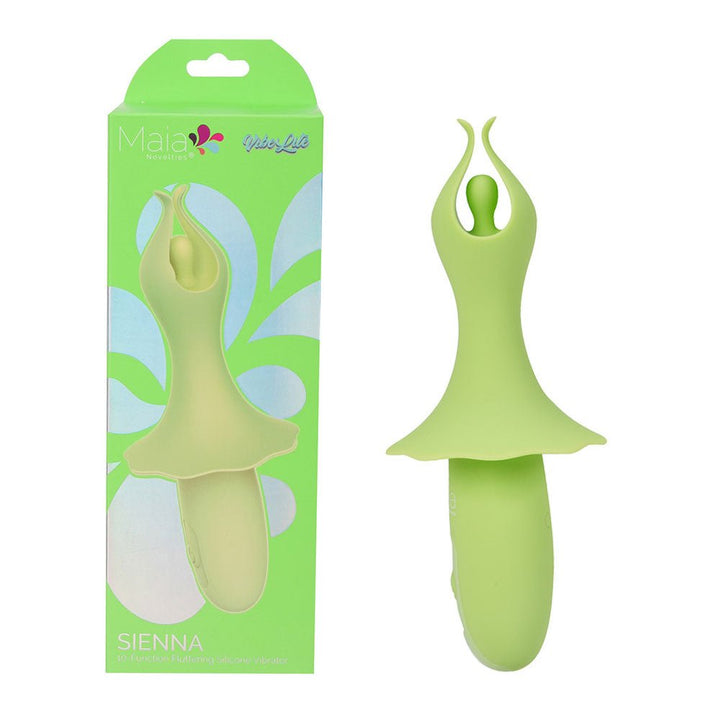 Maia SIENNA - Green - Green 15.2 cm USB Rechargeable Fluttering Bullet – Sex toys NZ by Naughtyhut. Discreet delivery nationwide.
