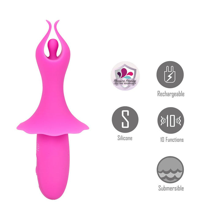 Maia SIENNA - Pink - Pink 15.2 cm USB Rechargeable Fluttering Bullet – Sex toys NZ by Naughtyhut. Discreet delivery nationwide.