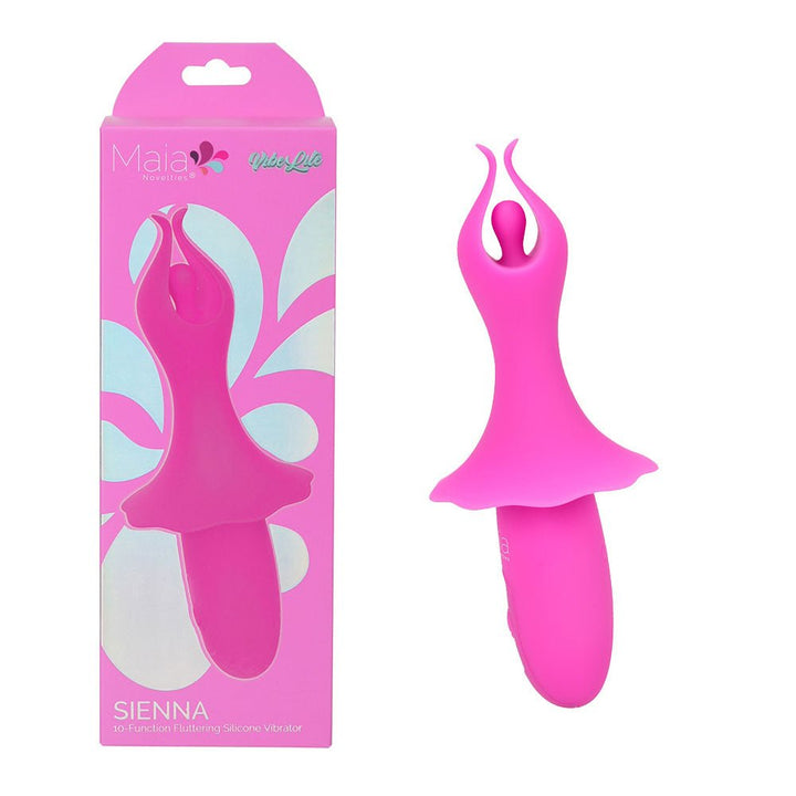 Maia SIENNA - Pink - Pink 15.2 cm USB Rechargeable Fluttering Bullet – Sex toys NZ by Naughtyhut. Discreet delivery nationwide.