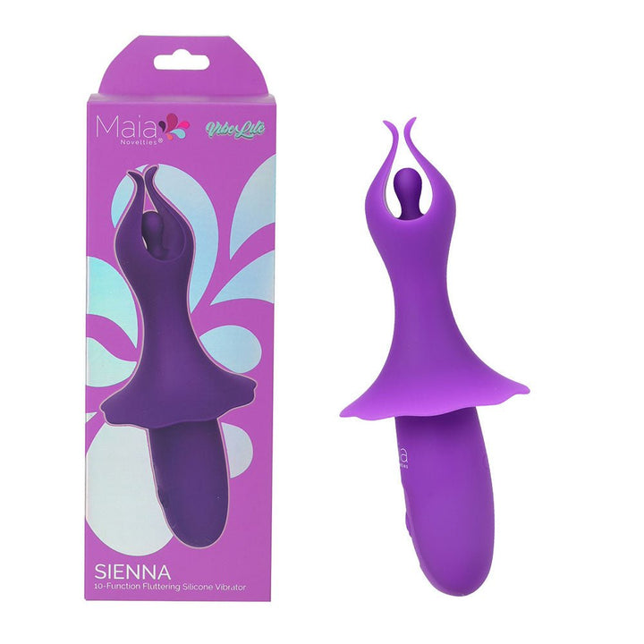 Maia SIENNA - Purple - Purple 15.2 cm USB Rechargeable Fluttering Bullet – Sex toys NZ by Naughtyhut. Discreet delivery nationwide.