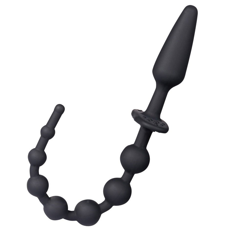 Buy Maia SORRA - Black Anal Plug with Beads – Naughtyhut NZ sex toys online. Discreet delivery & top brands.