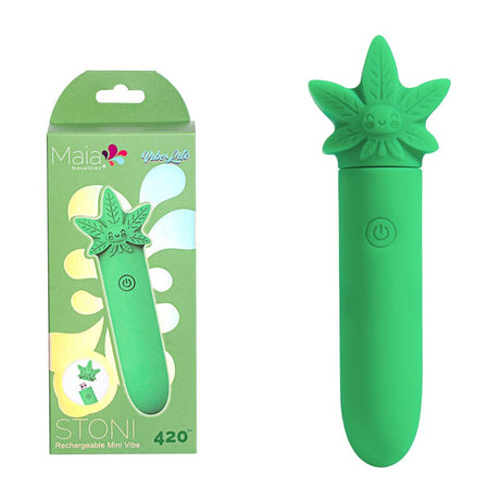Buy Maia STONI - 420 Green 11.1 cm USB Rechargeable Bullet – Naughtyhut NZ sex toys online. Discreet delivery & top brands.