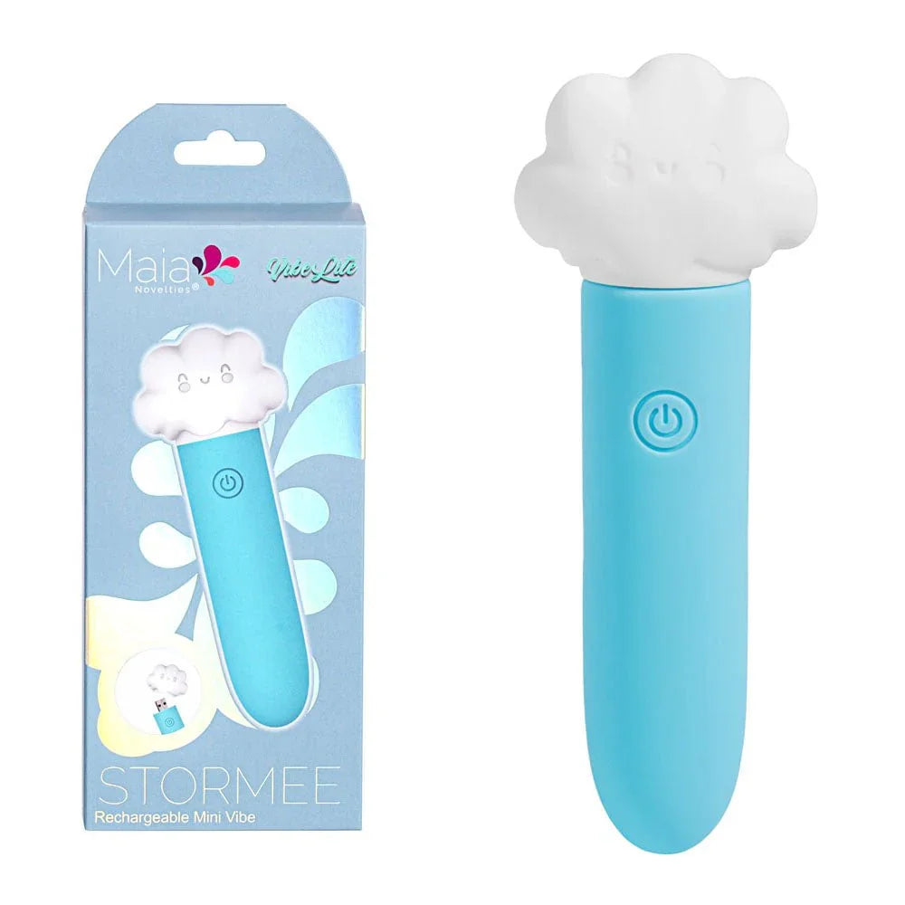 Maia STORMEE - Blue 11.1 cm USB Rechargeable Bullet – Sex toys NZ by Naughtyhut. Discreet delivery nationwide.