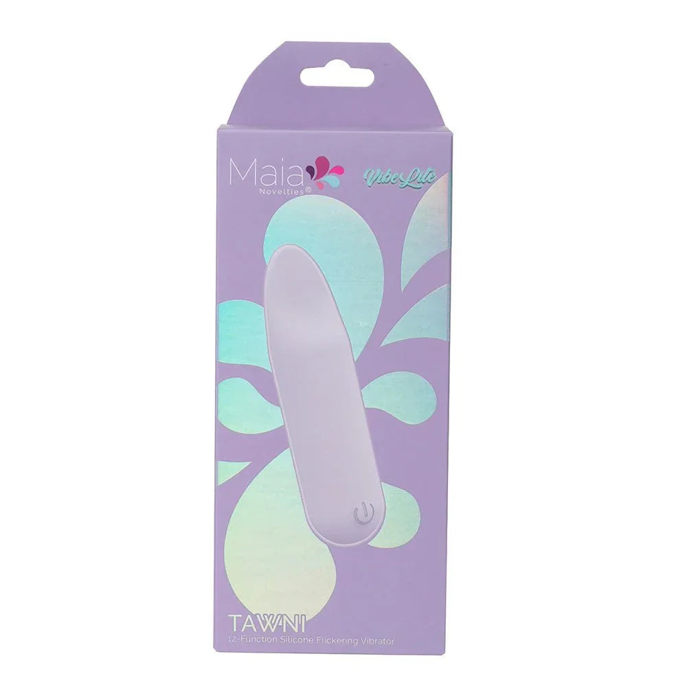 Maia Tawni retail box in purple, lavender bullet pictured on the Vibe Lite pack
