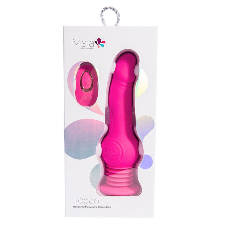 Maia TEGAN - Pink 23.6 cm USB Rechargeable Jumping Vibrating Dong with Remote – Sex toys NZ by Naughtyhut. Discreet delivery nationwide.