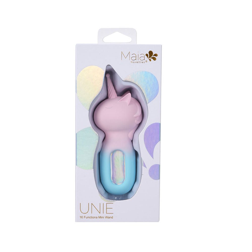 Maia UNIE - Pink/Blue USB Rechargeable Unicorn Wand – Sex toys NZ by Naughtyhut. Discreet delivery nationwide.